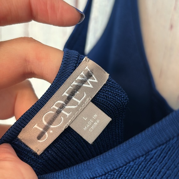 NWOT J. Crew Cyan sweater-dress in stripe - Picture 11 of 13